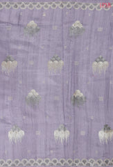 Lavender Semi Tussar Embroidery Saree