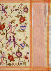 Mellow Yellow Printed Cotton Saree