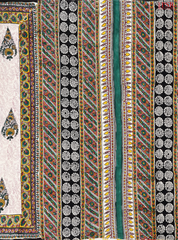 Beige Kalamkari Silk Saree