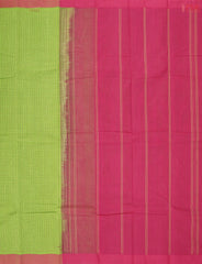 Chartreuse Green Kanchi Cotton Saree