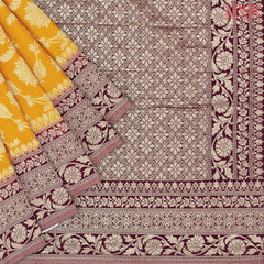 Amber Yellow Georgette Saree