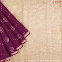 Boysenberry Purple Silk Cotton Saree