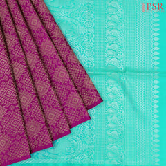 Magenta Purple Soft Silk Sareee