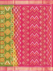 Citrus Green Patola Silk Cotton Saree