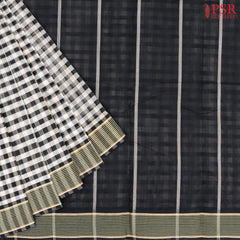 Off White & Black Kanchi Cotton Saree