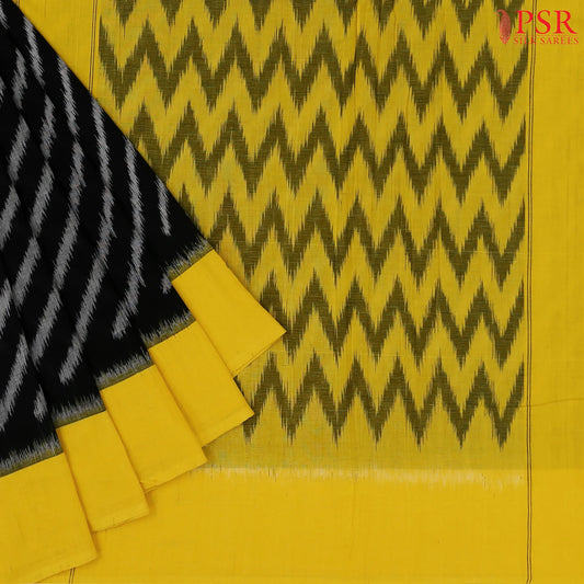 Black Ikkat Cotton Saree