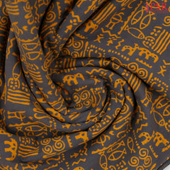 Grey Cotton Print Running Material