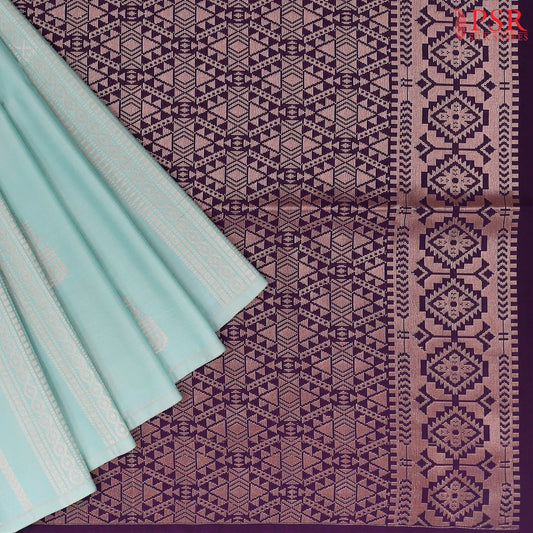 Powder Blue Soft Art Silk Saree