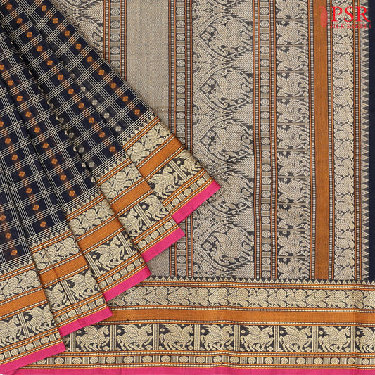 Black Kalakshetra Kovai Cotton Saree