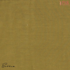 Dark Olive Yellow Banaras Silk Cotton Dress Material