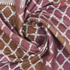 Dusty Rose Georgette Silk Saree