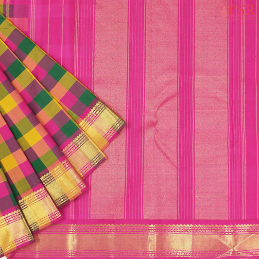 Multicolor Kanchipuram Silk Saree