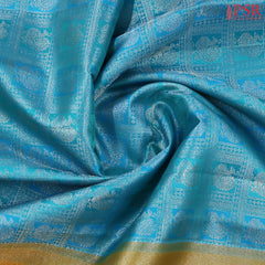 Blue Bridal Kanchipuram Silk Saree