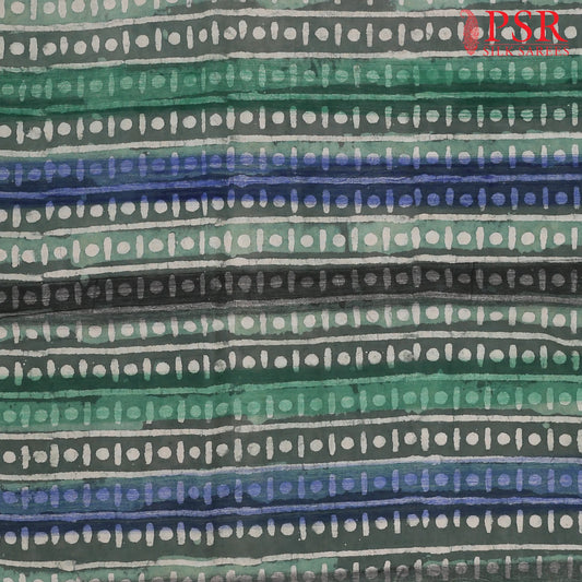 Green Dabu Print Running Material