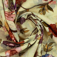 Mellow Yellow Printed Cotton Saree