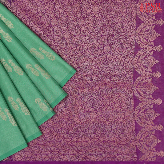 Jade Green Tissue Soft Art Silk Saree