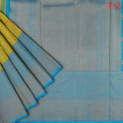 Lemon Green Kanchipuram Silk Saree