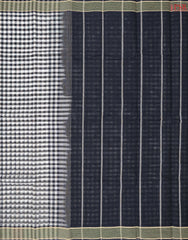 Off White & Black Kanchi Cotton Saree