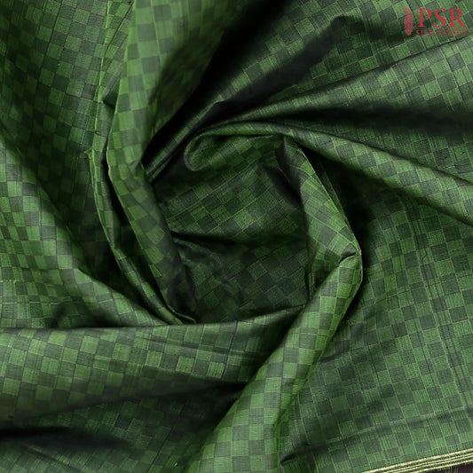 Dark Moss Green Kanchipuram Silk Saree