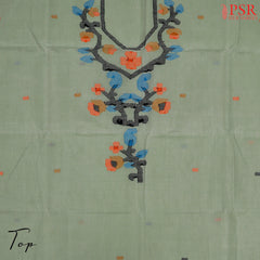 Sage Green Bengal Cotton Dress Material