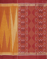 Amber Yellow Patola Silk Cotton Saree