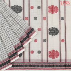 Off White Kalakshetra Kovai Cotton Saree