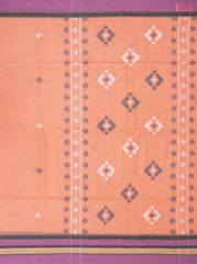 Salmon Peach Byloom Cotton Saree