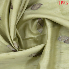 Pastel Citrus Olive Kosa Embroidery Saree