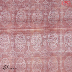 Coral Pink Chiniya Silk Saree