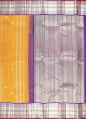 Mustard Yellow Kanchipuram Silk Saree