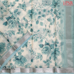 Light Turquoise Kota Silk Cotton Dress Material