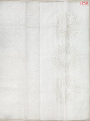 Floral White Organza Embroidery Saree