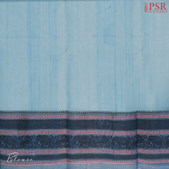 Cerulean Blue Kalakshetra Kovai Cotton Saree