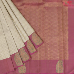 Parchment Beige Kanchipuram Silk Saree