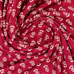 Wine Purple Jaipur Cotton Print Running Material