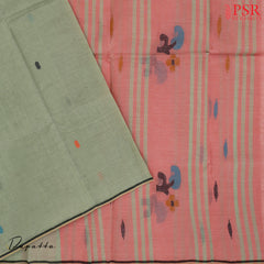 Sage Green Bengal Cotton Dress Material