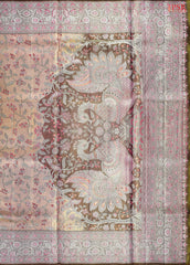 Copper Pink Kanchipuram Jacquard Tissue Silk Saree