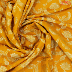 Amber Yellow Georgette Saree