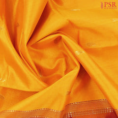Marigold Yellow Cotton Silk Saree