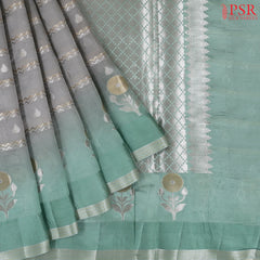 Grey Chiniya Silk Saree