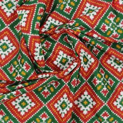 Emerald Green Pochampally Silk Ikat Saree