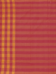 Red & Marigold Mangalagiri Cotton Saree