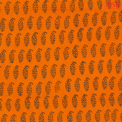 Orange Jaipur Cotton Print Running Material