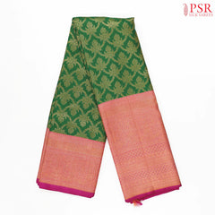 Emerald Green Kanchipuram Jacquard Silk Saree