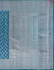 Peacock Blue Kanchipuram Silk Saree