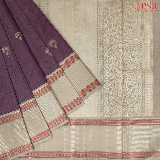 Sangria Purple Kanchipuram Silk Saree