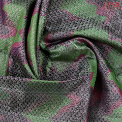 Green & Dark Grey Kanchipuram Jacquard Silk Saree