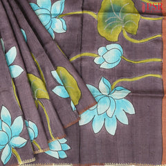 Purple Mauve Kadhi Tussar Silk Saree