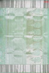 Pastel Green Kanchipuram Jacquard Silk Saree