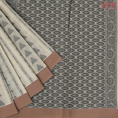 Olive Grey Kovai Cotton Saree